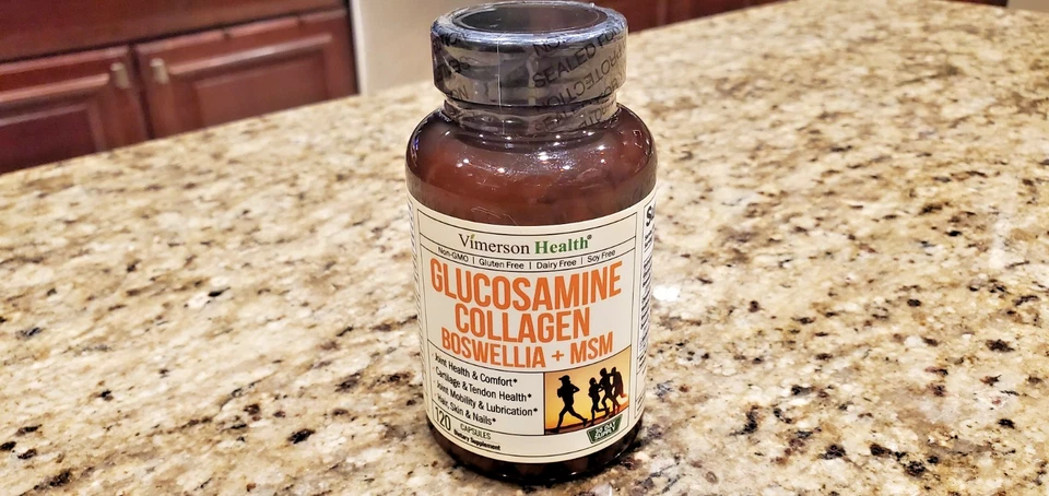 Glucosamina Colágeno Boswellia + MSM, Suplemento de Apoyo Articular, 120 Cápsulas  Foto 1 de 2