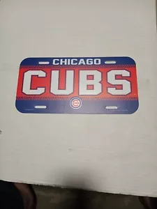 Chicago Cubs Plastic License Plate NEW!! Free Shipping 6x12 Inches - Picture 1 of 1