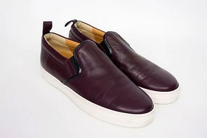 FABIO RUSCONI Momen's Burgundy Red Leather Slip On Shoes, EU 39, US 9 - Picture 1 of 10