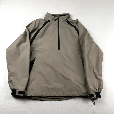 Cutter Buck Jacket Men Medium Brown CB WeatherTec Waterproof Windproof 1/2 Zip - Image 1 of 4