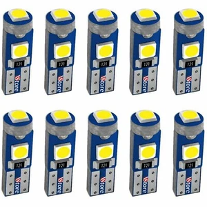 10 LED T5 3 3030SMD Lampadina Bianco Cruscotto Qudro Strumenti Angel Eyes Canbus - Bild 1 von 7
