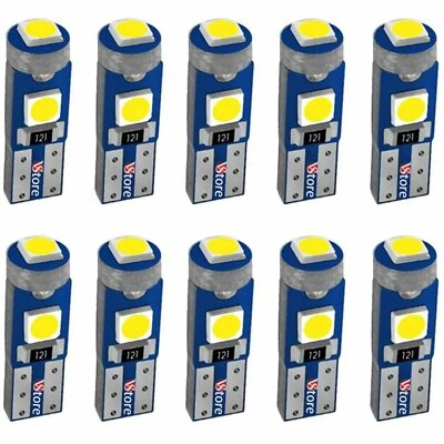 10 LED T5 3 3030SMD Lampadina Bianco Cruscotto Qudro Strumenti Angel Eyes Canbus - Imagen 1 de 4