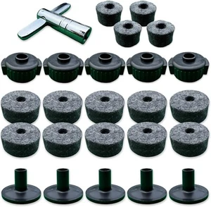 25pcs Cymbal Replacement Accessories | 10 Cymbal Stand Felts | 5 Quick Releas... - Picture 1 of 7