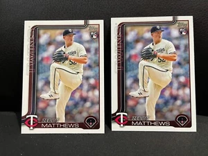 (2) Topps Zebby Mathews RC #283 Twins 2025 - Imagen 1 de 2