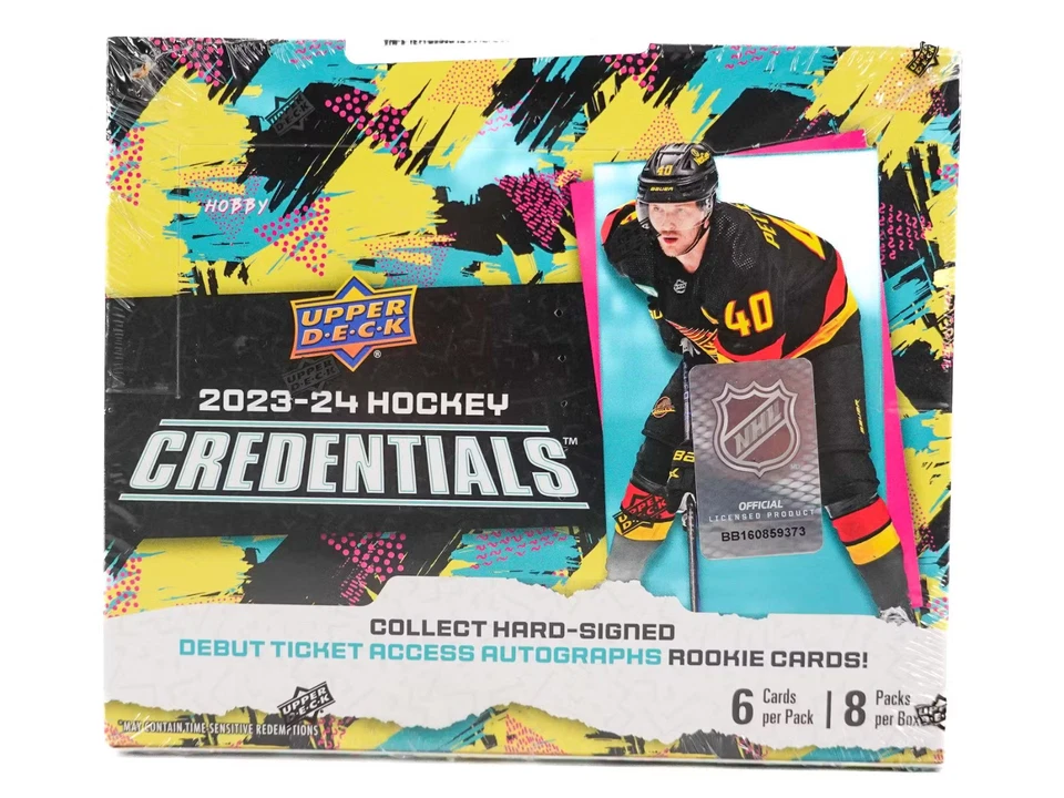 2023-24 Upper Deck Credentials NHL Hockey HOBBY Box FACTORY SEALED! - Image 1 of 1