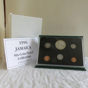JAMAICA 1996 6 COIN PROOF SET WITH SILVER - sealed/complete - mintage 500 - Picture 1 of 4