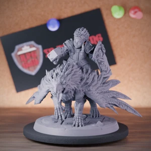 Gryphon Valkyrie Miniature DnD Dwarf Dungeons and Dragons Mini DnD 5e TTRPG - Picture 1 of 8