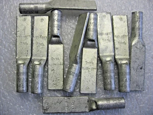 10) Burndy YA4C-2LU HYLUG Blank Tongue Copper Crimp Terminal Lug #4 AWG STR/N40 - Picture 1 of 4