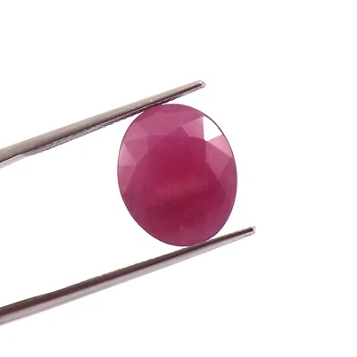 4.60 CT 100% Natural CERTIFIED Mozambique Ruby Unheated Oval Loose Gemstone Cut - Image 1 of 4