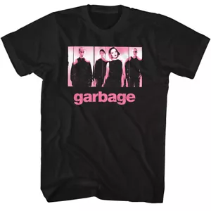Garbage Pink Offset Block Foto Herren T-Shirt Rock Band Musik Merch - Bild 1 von 3