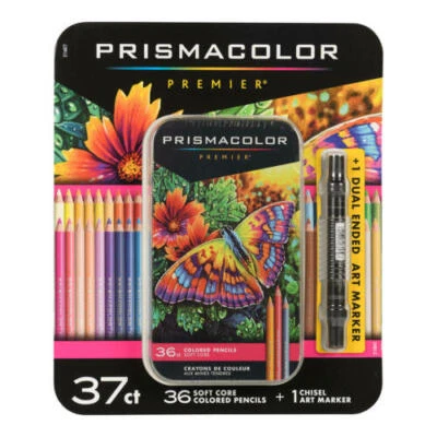 Prismacolor Premier 36ct Soft Core Colored Pencils + 1 Chisel Marker 2118045 - Image 1 of 3