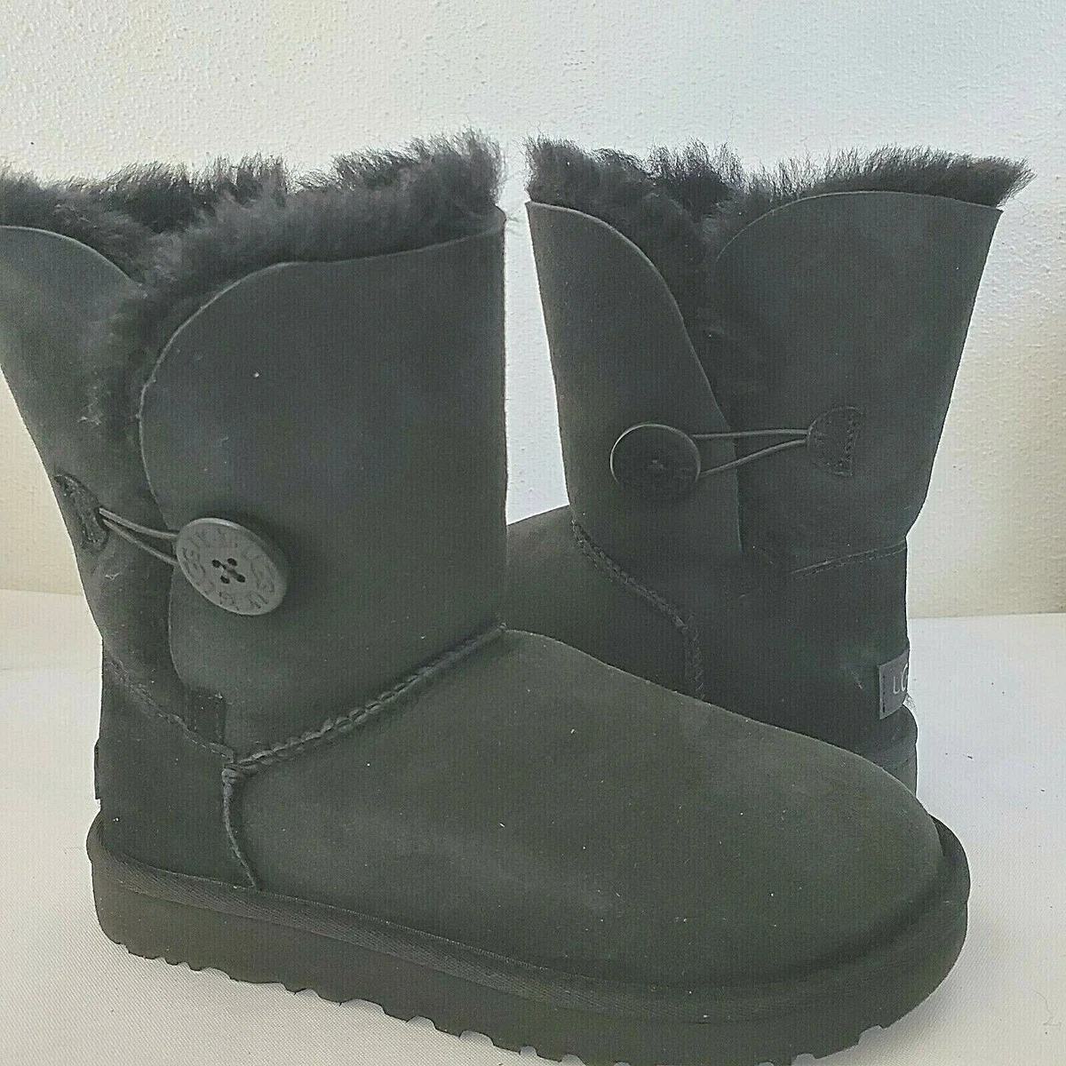 UGG Australia Bailey Button Black Boots for Women for sale - eBay