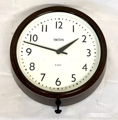 Vintage Smiths British Army Military Issued MOD Bakelite Wall Clock Dated 1960 Cover