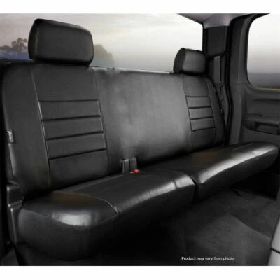 Funda de asiento personalizada ligera de cuero negro/negro FIA SL62-67 - cuero sintético negro liso NUEVO Foto 1 de 3