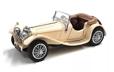 Franklin Mint 1/24 Scale B11JJ56 - 1938 Jaguar SS-100 - Cream - Image 1 of 4