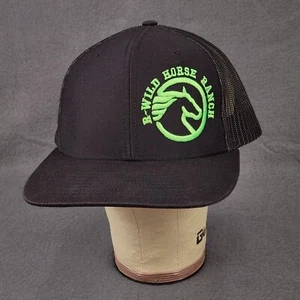 R Wild Horse Ranch Snapback Hat Black Mesh Back One Size Cap Ranching Horses - Picture 1 of 8