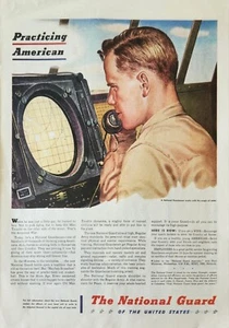 1947 The National Guard of the United States Vintage Ad Practicing American - Picture 1 of 1