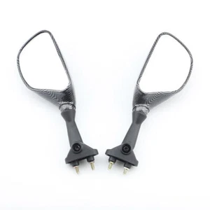 Rear View Mirrors For Kawasaki NINJA ZX6R ZX636 2003-2004 ZX6RR 2003-2006 Carbon - Picture 1 of 5