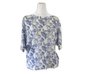 Luisa Ricci Made in Italy Floral Knit Short Sleeve Sweater Size Medium - Picture 1 of 6