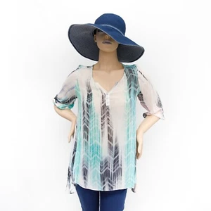 Soft Surroundings Sheer Rayon Blouse Medium - Picture 1 of 6