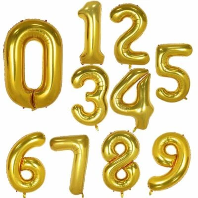 Number Balloons Foil Ballon Wedding Party Birthday Decor Baby Shower 16 40 Inch - Image 1 of 4