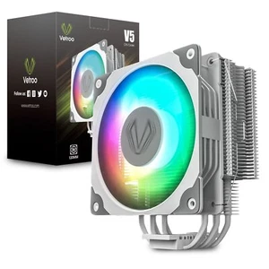 Vetroo CPU Cooler V5 PC Disipador de calor con 5 tubos de calor 120mm PWM Ventilador ARGB LGA1700 AM4 - Imagen 1 de 8