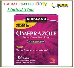 Kirkland Signature Omeprazole Delayed Release Tablets 20 mg - 42 Tablets - Picture 1 of 3