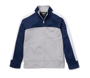 Athletic Works  NEW♈Boy's Two toned Zip up Knit Jacket size XS~Navy/gray - Picture 1 of 7