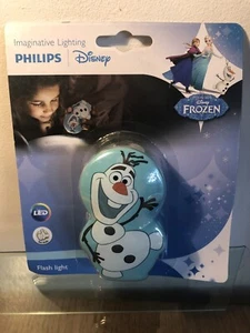 Philips Disney Frozen Olaf Flash Night Light Torch Brand New Led Reading Gift - Picture 1 of 4