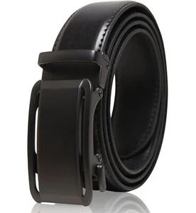 Genuine Leather Mens Ratchet Belt Belts For Men With Adjustable High-End Buckle