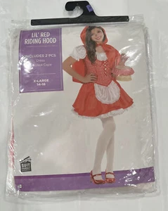 Girls Classic LIL' Red Riding Hood Halloween Costume Child XL 14-16, Dress, Cape - Picture 1 of 11