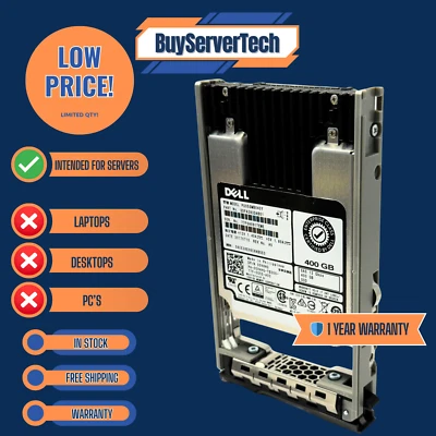 Dell PX05SMB040Y 400GB 12Gb/s SAS 2.5" WI SSD | 05VHHG | 0 Hours | 1YR - 5VHHG - Image 1 of 4