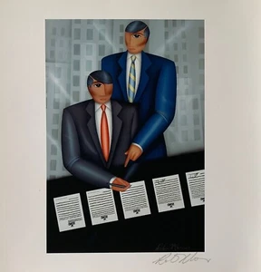Robin Morris Signed Limited Edition Giclee "The Banker" - Bild 1 von 5