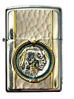 Zippo Genuine 24K Gold & Turquoise Indian Head Nickel Lighter - Rare Collectible