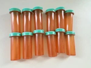 Empty Plastic Pill Medicine Bottles 6 Dram 12 pcs Brand New Turn to slot caps - Picture 1 of 7