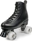 ROLLER SKATES WOMENS CLEAR COLOR WHEELS HIGH TOP BLACK COLOR