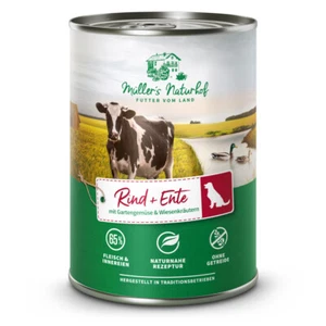 Müller’s Naturhof - Rind und Ente - 6 x 400 g - Hundefutter - Bild 1 von 2