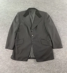 Vintage Lord West Tuxedo Jacket 46 L Black Wool Wedding Luxury Prince Edward - Picture 1 of 14