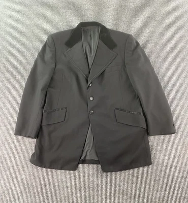 Vintage Lord West Tuxedo Jacket 46 L Black Wool Wedding Luxury Prince Edward - Image 1 of 4