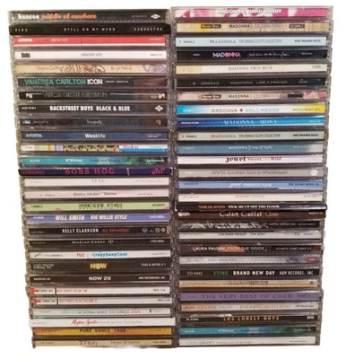 Rock Pop Dance R&B Hip Hop Rap CD Lot Of 56 Madonna Mariah Carey Kelly Clarkson - Image 1 of 4