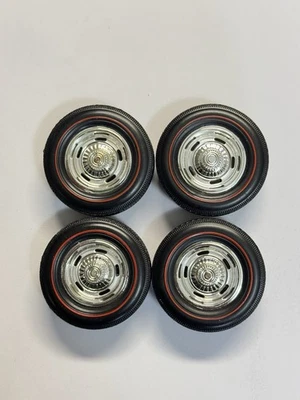 Rally Wheels & Redline Tires 1/18 Ertl American Muscle  / Auto World HTF ! - Image 1 of 4