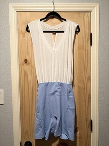Free People Movement Womens Size Large White Runsie Running One Piece Sporty - Picture 1 of 6