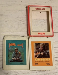 John Denver 8 Track Poems Prayers And Promises & Spirit Music Lot 2 - Imagen 1 de 4