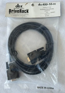 DBX 480-10-rc Null Modem Female/Female 10ft Cable New Sealed - Afbeelding 1 van 4