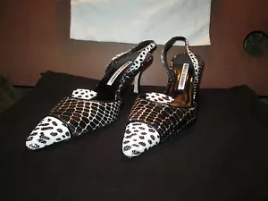 Manolo Blahnik Tierdruck Slingbacks 37,5 - Bild 1 von 5