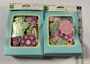 2 Pkgs Making Memories Sammelalbum Grundlagen Puzzle Formen Pastell Blumen - Bild 1 von 5