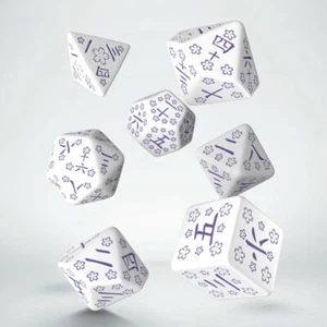 Q-Workshop BNIB Japanese Dice Set - Blue Star Lotus - Picture 1 of 2