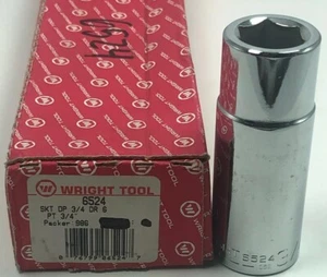 WRIGHT TOOL 6524 3/4" Dr, SAE Socket, 3/4" Hex, 6 Pts USA Made Free Shipping - Picture 1 of 7