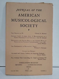 Journal of the American Musicological Society Volume XXIX, Number 3 Fall, 1976 - Bild 1 von 4