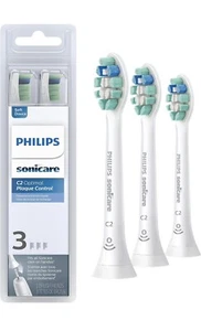 Philips Sonicare Genuine C2 Optimal Plaque Control Toothbrush Heads,3 Brush Head - Picture 1 of 4